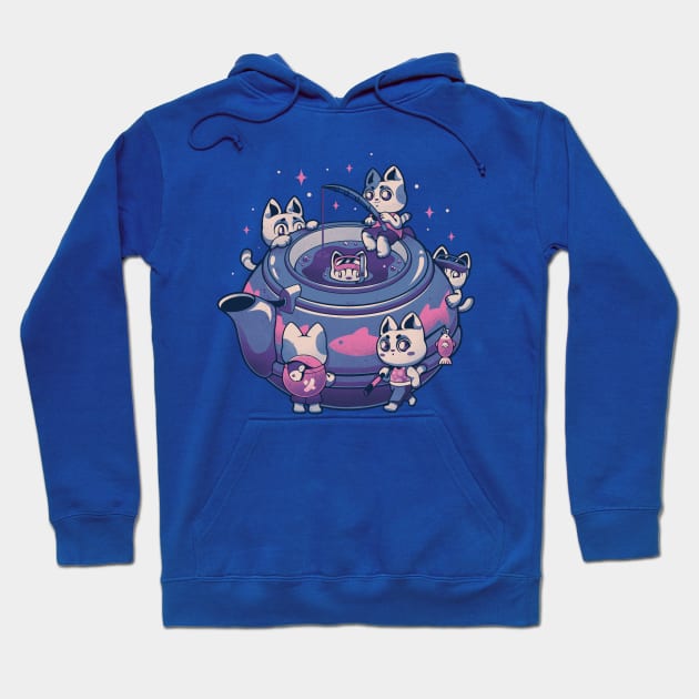 Plenty Cats in the Tea - Cute Fishing Kitty Gift Hoodie by eduely